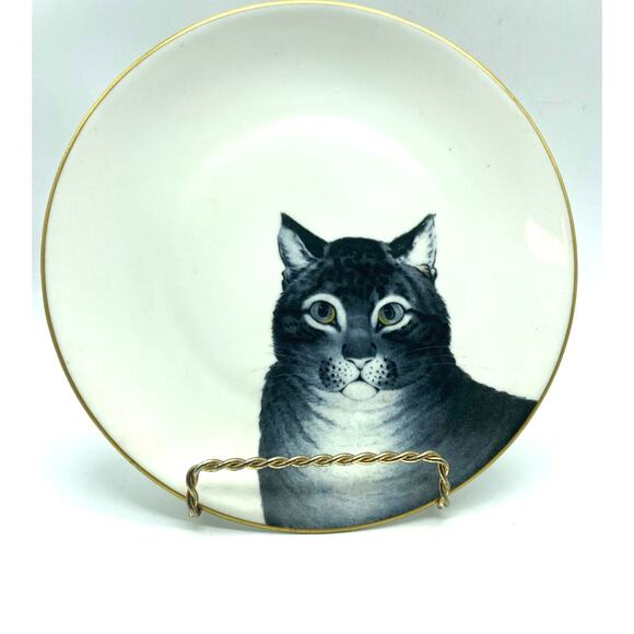 Metropolitan Museum of Art Limoges Porcelain The Favorite‎ Cat Plate kitty 7.5" - Picture 1 of 5
